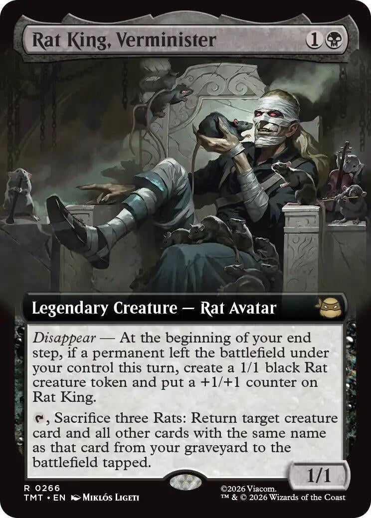 Image for Rat King, Verminister (Extended Art) (266) (Teenage Mutant Ninja Turtles) - Magic: The Gathering