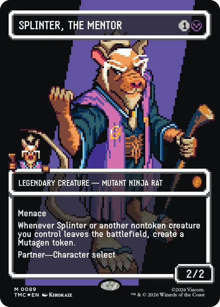 Image for Splinter, the Mentor (0089) (Borderless) (Surge Foil) (89) (Teenage Mutant Ninja Turtles) - Magic: The Gathering