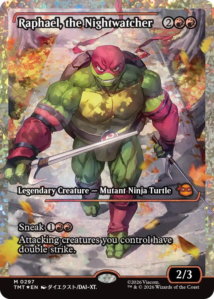Raphael, the Nightwatcher (Showcase) (Fracture Foil) (297) (Teenage Mutant Ninja Turtles)