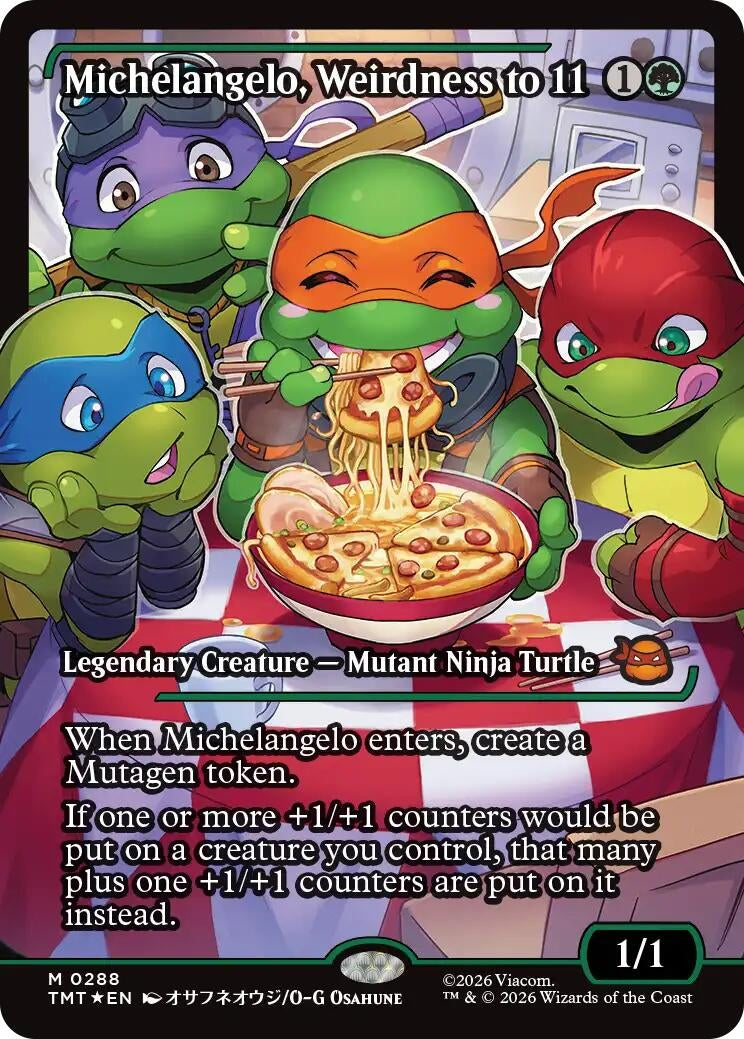 Image for Michelangelo, Weirdness to 11 (Showcase) (288) (Teenage Mutant Ninja Turtles) - Magic: The Gathering