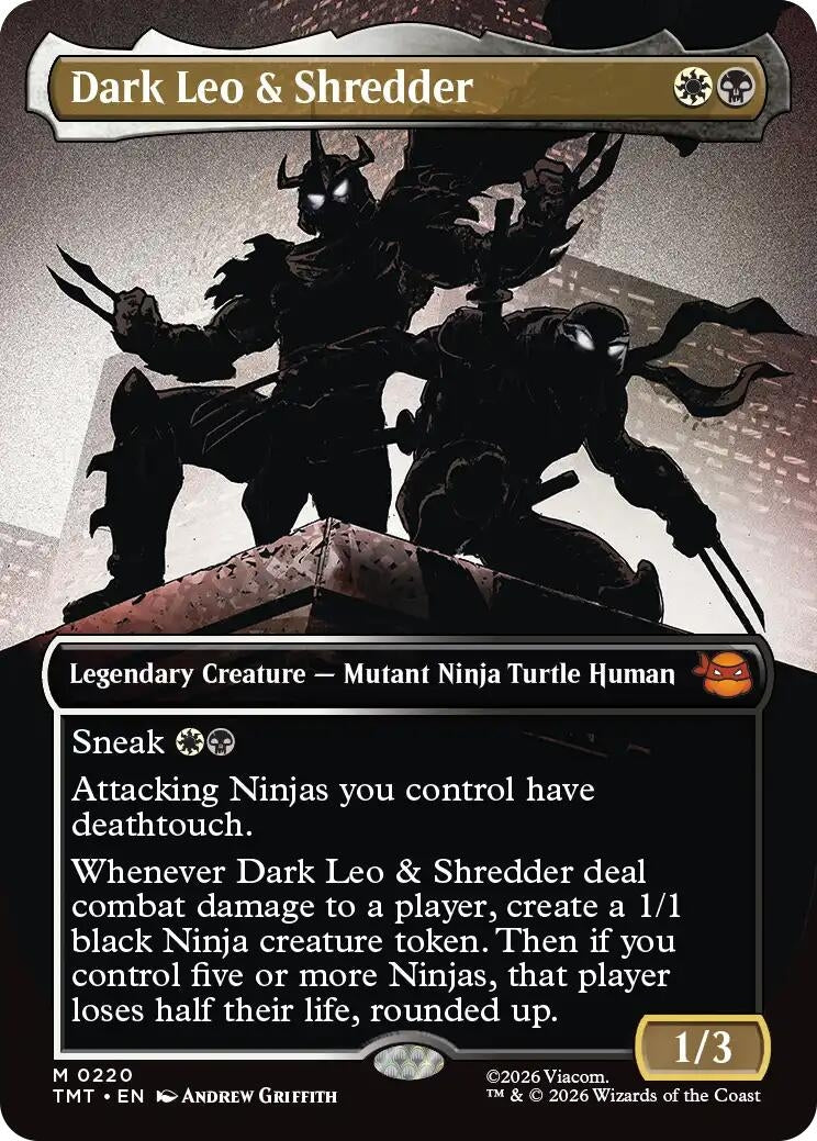 Dark Leo & Shredder (Borderless) (220) (Teenage Mutant Ninja Turtles)
