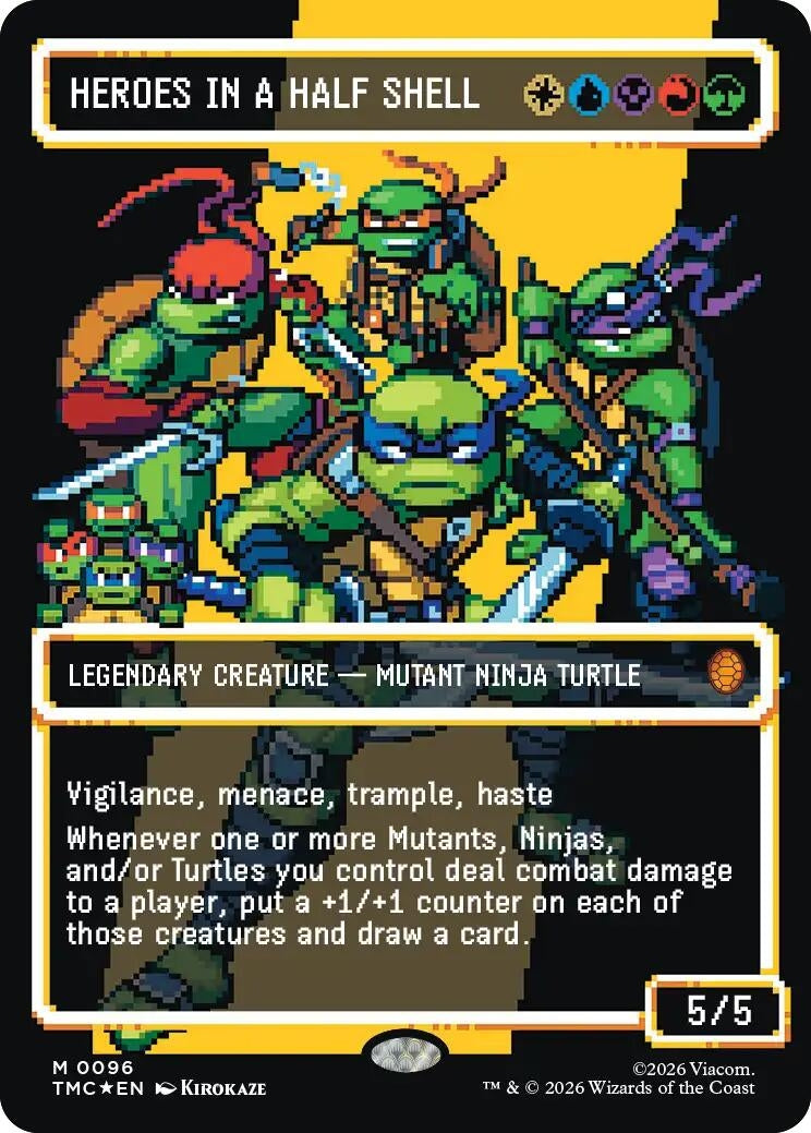 Heroes in a Half Shell (0096) (Borderless) (Surge Foil) (96) (Teenage Mutant Ninja Turtles)