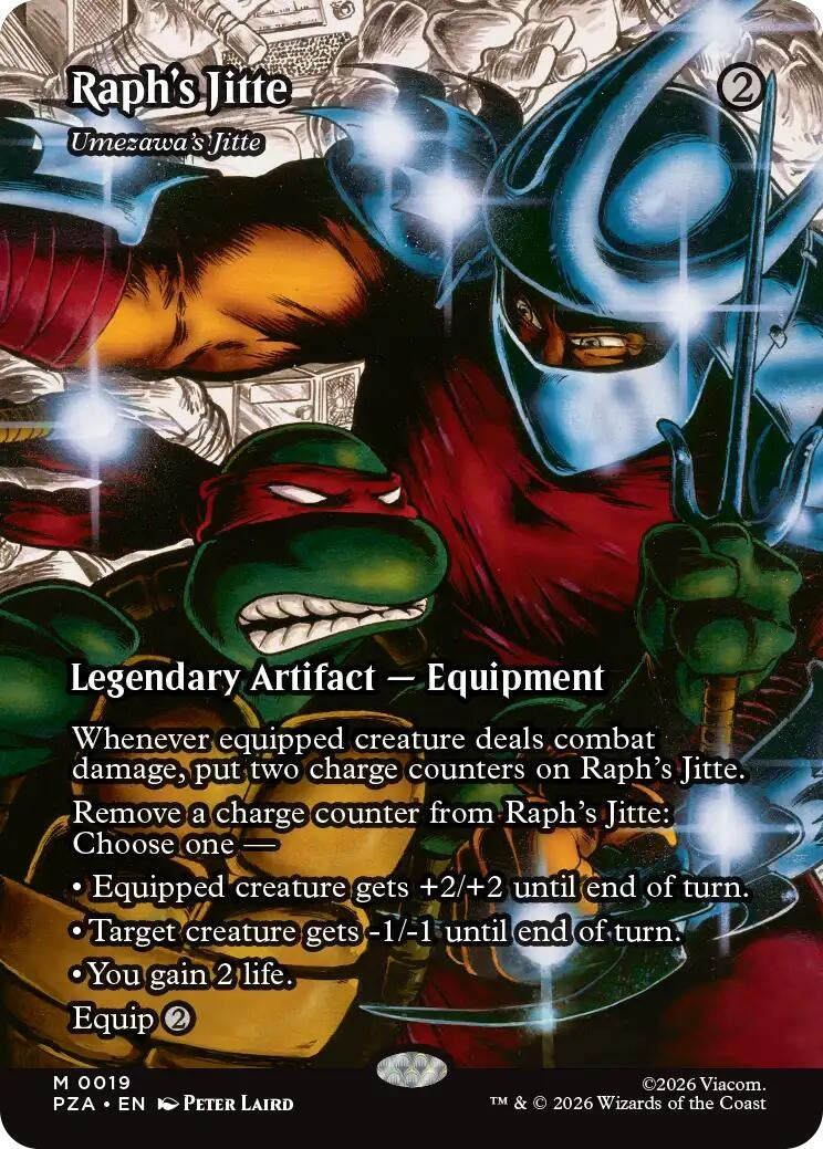 Image for Raph's Jitte - Umezawa's Jitte (Borderless) (19) (Teenage Mutant Ninja Turtles Source Material) - Magic: The Gathering