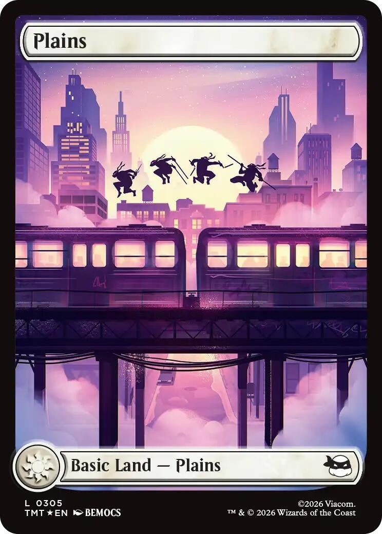 Plains (0305) (Surge Foil) (305) (Teenage Mutant Ninja Turtles)