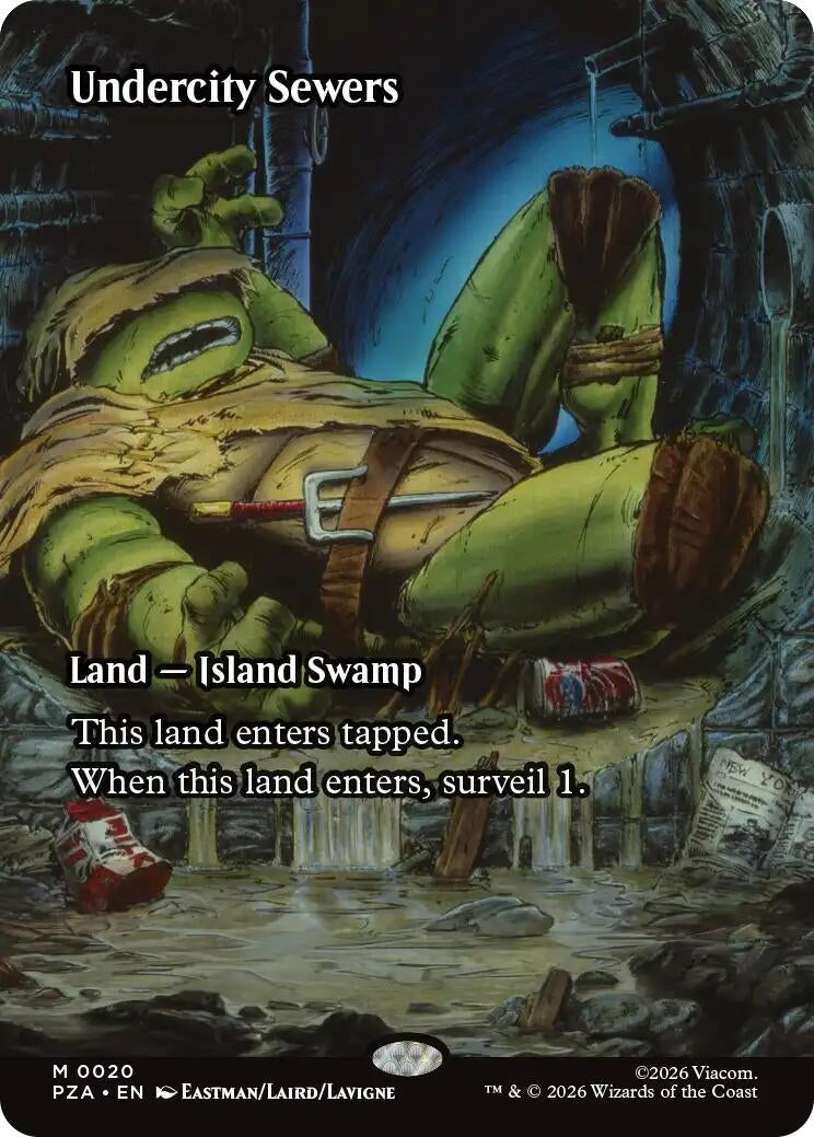 Image for Undercity Sewers (Borderless) (20) (Teenage Mutant Ninja Turtles Source Material) - Magic: The Gathering
