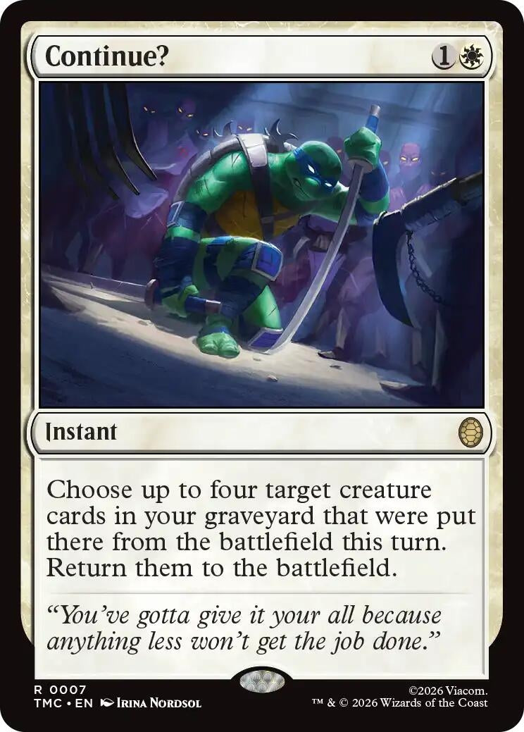 Continue? (7) (Teenage Mutant Ninja Turtles)
