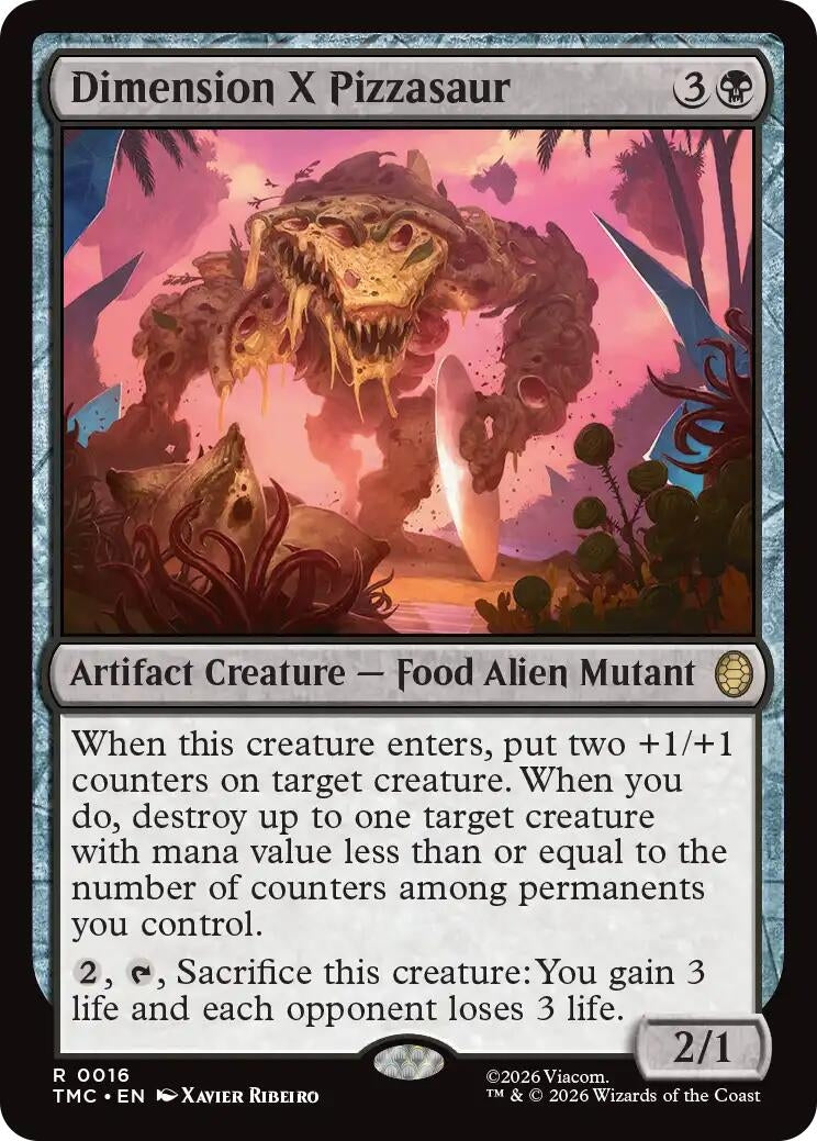 Image for Dimension X Pizzasaur (16) (Teenage Mutant Ninja Turtles) - Magic: The Gathering