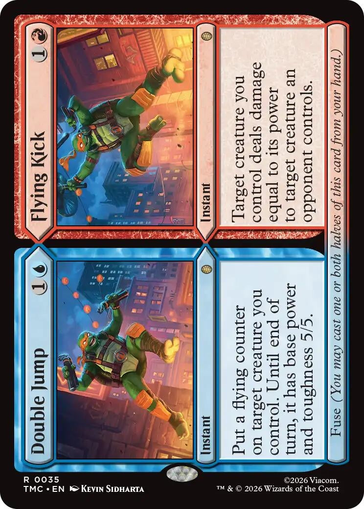 Image for Double Jump // Flying Kick (35) (Teenage Mutant Ninja Turtles) - Magic: The Gathering
