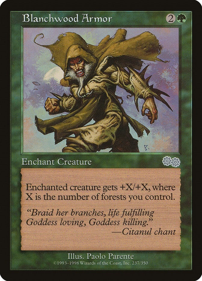 Image for Blanchwood Armor (237) (Urza's Saga) - Magic: The Gathering
