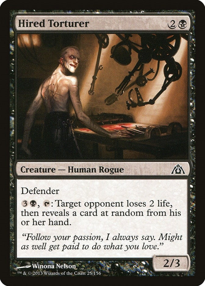 Image for Hired Torturer (25) (Dragon's Maze) - Magic: The Gathering