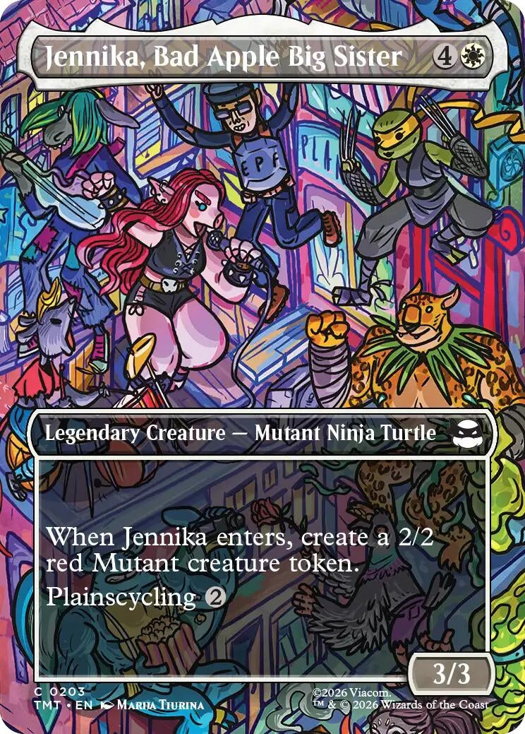 Image for Jennika, Bad Apple Big Sister (Borderless) (203) (Teenage Mutant Ninja Turtles) - Magic: The Gathering