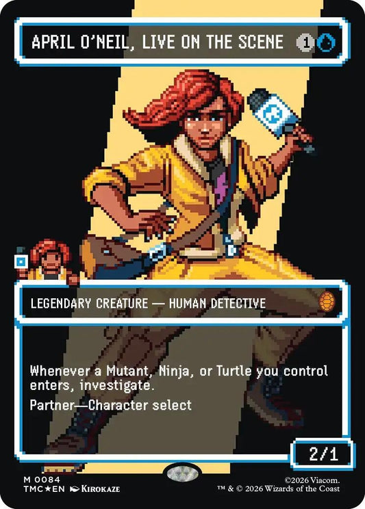 April O'Neil, Live on the Scene (Borderless) (Surge Foil) (84) (Teenage Mutant Ninja Turtles)