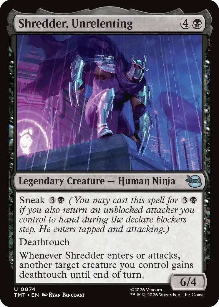 Image for Shredder, Unrelenting (74) (Teenage Mutant Ninja Turtles) - Magic: The Gathering