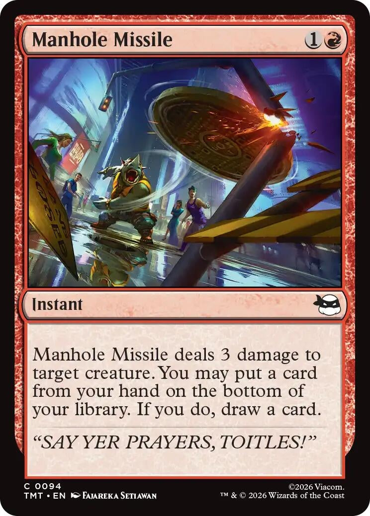 Image for Manhole Missile (94) (Teenage Mutant Ninja Turtles) - Magic: The Gathering