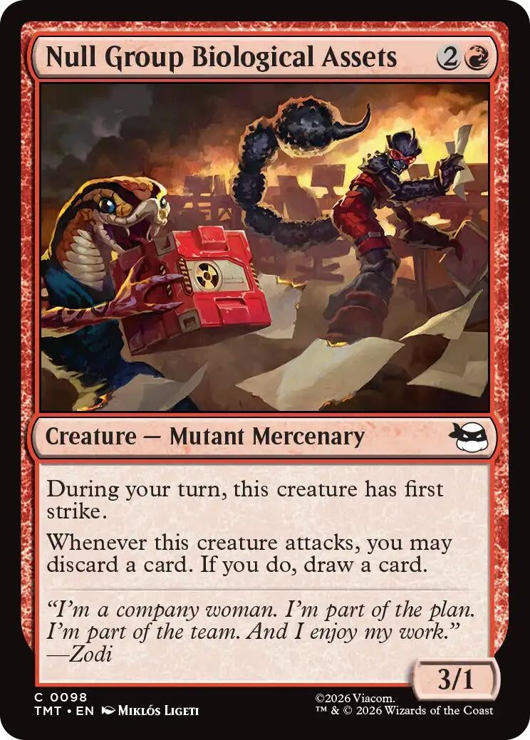 Image for Null Group Biological Assets (98) (Teenage Mutant Ninja Turtles) - Magic: The Gathering