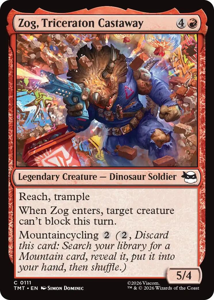 Image for Zog, Triceraton Castaway (111) (Teenage Mutant Ninja Turtles) - Magic: The Gathering