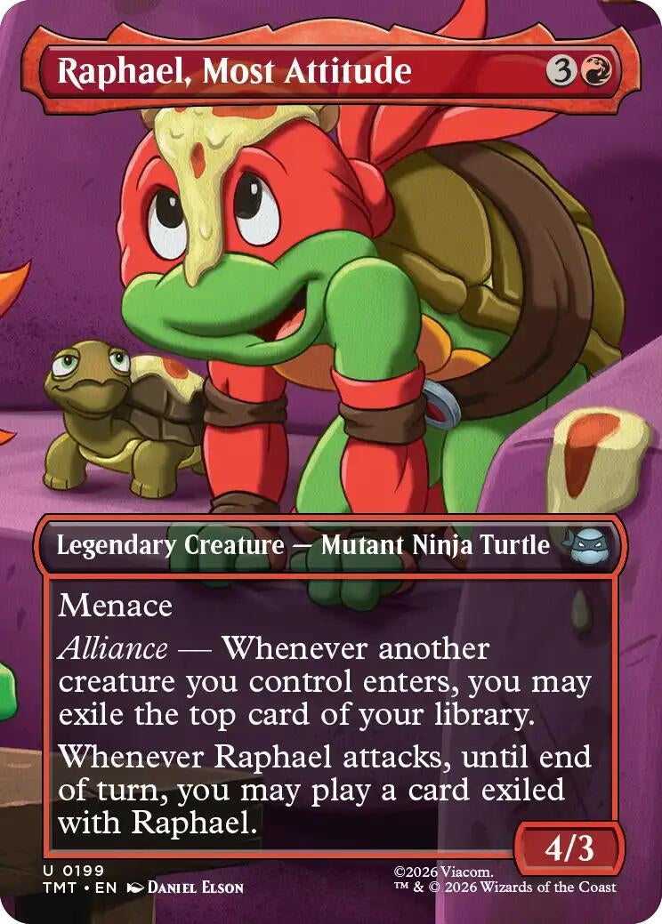 Image for Raphael, Most Attitude (Borderless) (199) (Teenage Mutant Ninja Turtles) - Magic: The Gathering