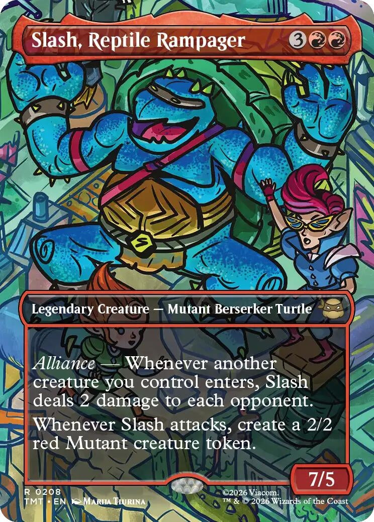 Image for Slash, Reptile Rampager (Borderless) (208) (Teenage Mutant Ninja Turtles) - Magic: The Gathering