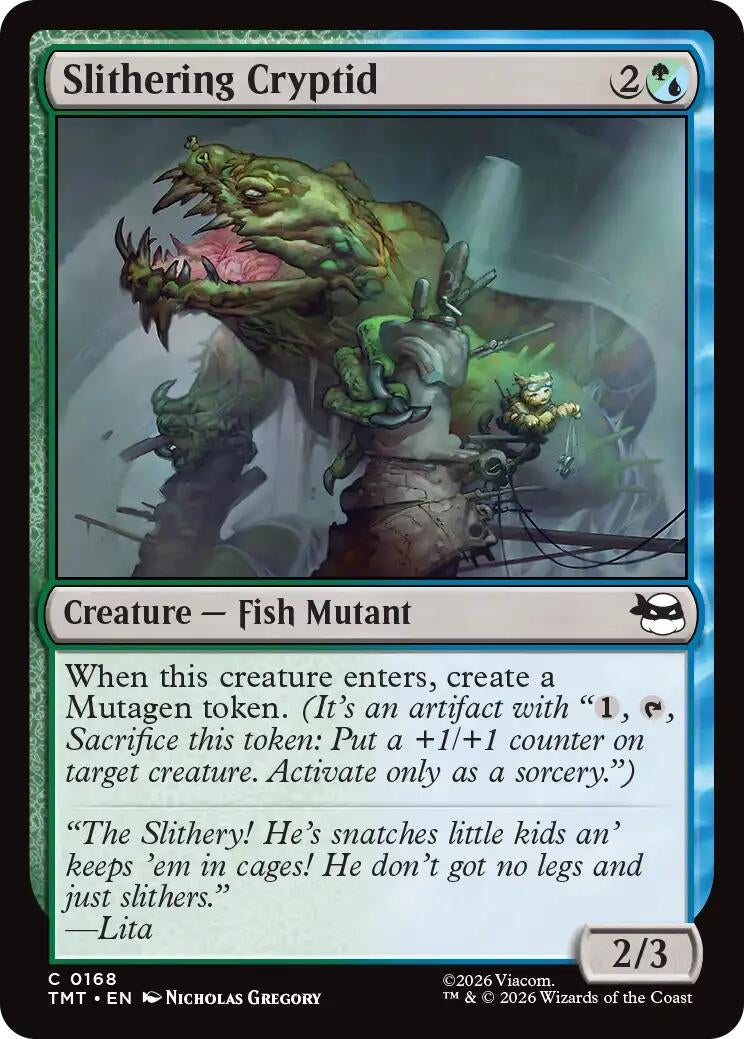 Image for Slithering Cryptid (168) (Teenage Mutant Ninja Turtles) - Magic: The Gathering