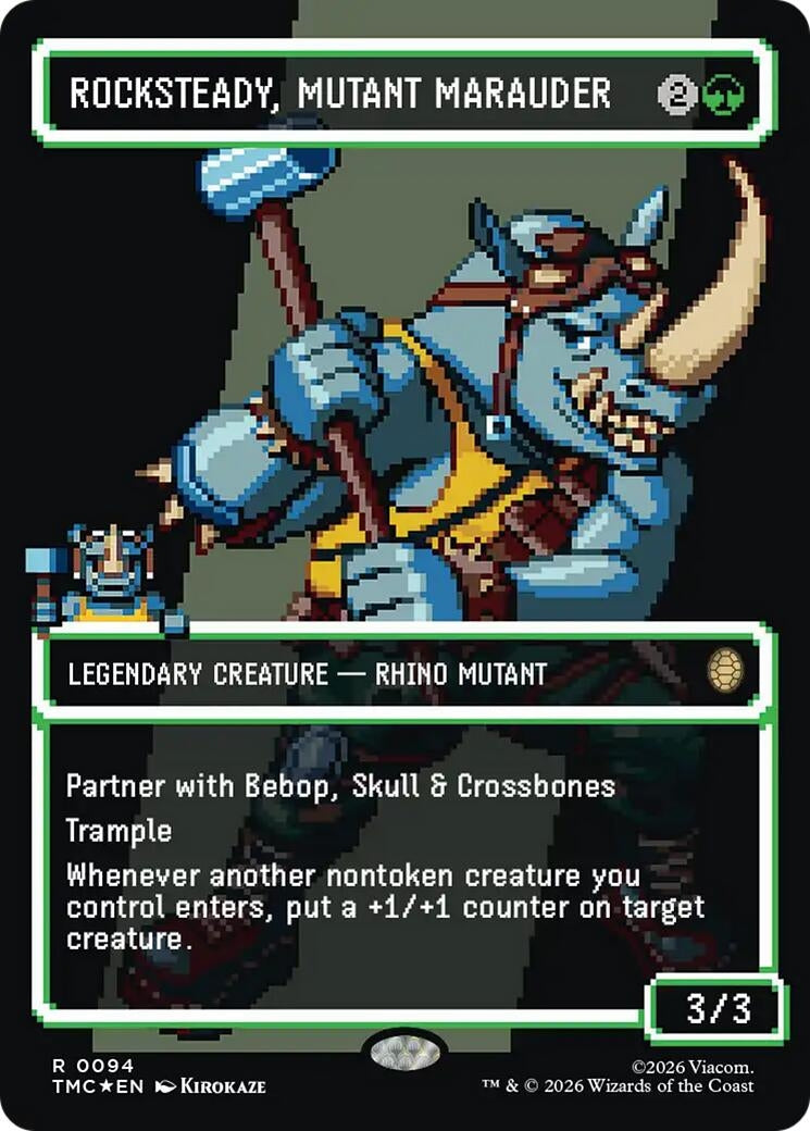 Rocksteady, Mutant Marauder (Borderless) (Surge Foil) (94) (Teenage Mutant Ninja Turtles)
