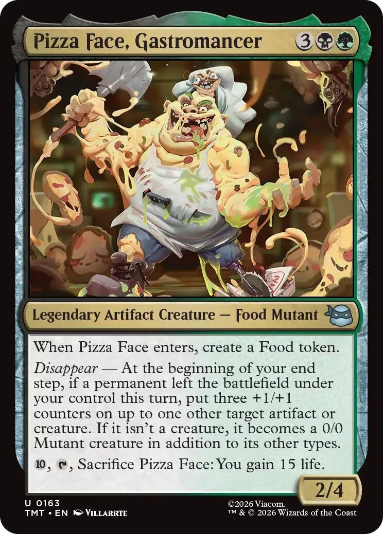 Image for Pizza Face, Gastromancer (163) (Teenage Mutant Ninja Turtles) - Magic: The Gathering