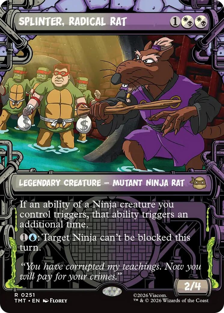 Image for Splinter, Radical Rat (Showcase) (251) (Teenage Mutant Ninja Turtles) - Magic: The Gathering