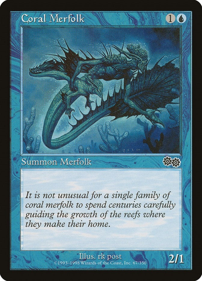 Image for Coral Merfolk (67) (Urza's Saga) - Magic: The Gathering