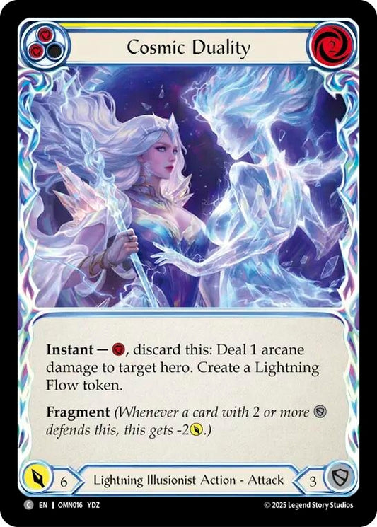 Image for Cosmic Duality (Yellow) (OMN016) (Omens of the Third Age) (OMN) - Flesh and Blood TCG