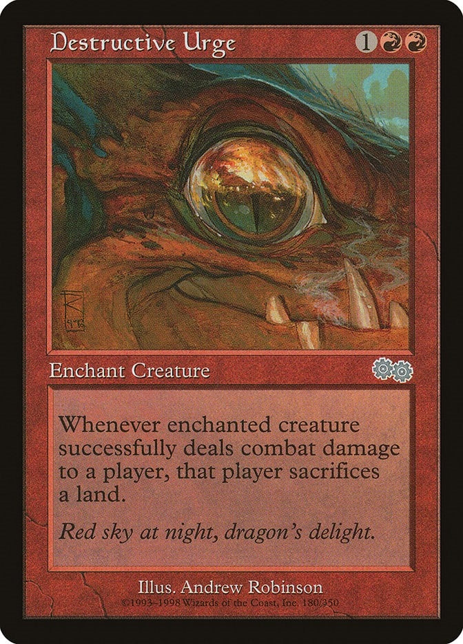 Image for Destructive Urge (180) (Urza's Saga) - Magic: The Gathering