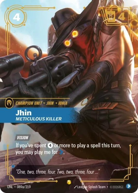 Image for Jhin - Meticulous Killer (Alternate Art) (089a/219) (Unleashed) - Riftbound: League of Legends Trading Card Game