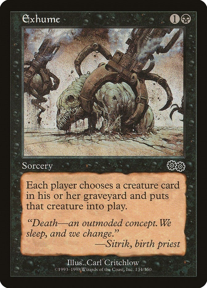 Image for Exhume (134) (Urza's Saga) - Magic: The Gathering
