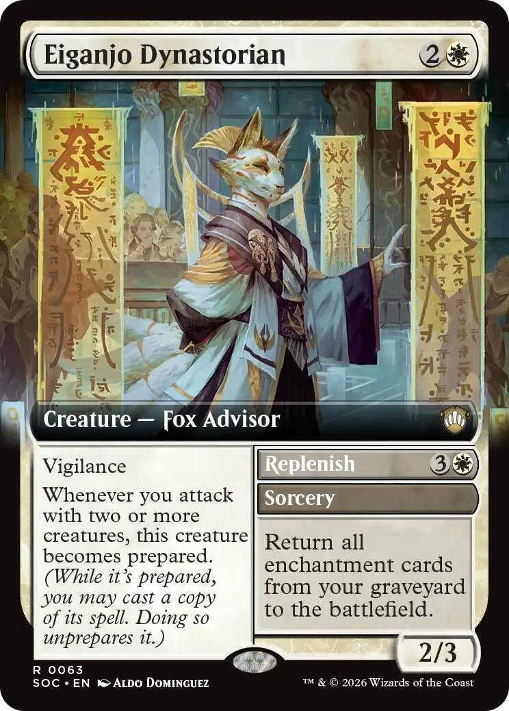 Image for Eiganjo Dynastorian (Extended Art) (63) (Secrets of Strixhaven) - Magic: The Gathering