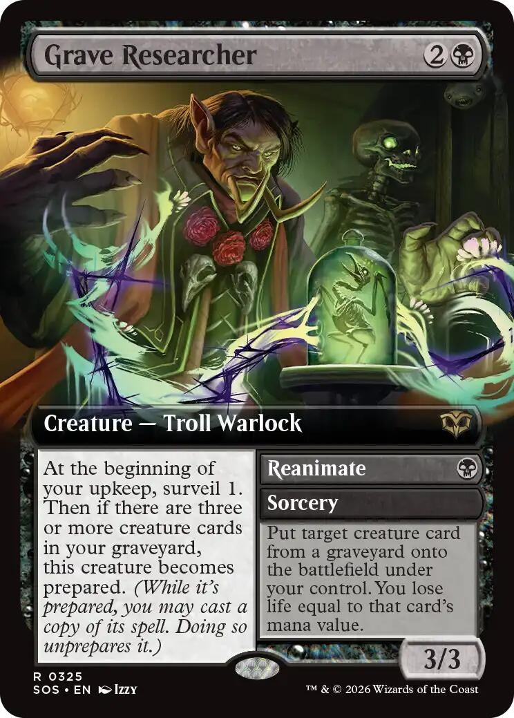 Image for Grave Researcher (Extended Art) (325) (Secrets of Strixhaven) - Magic: The Gathering