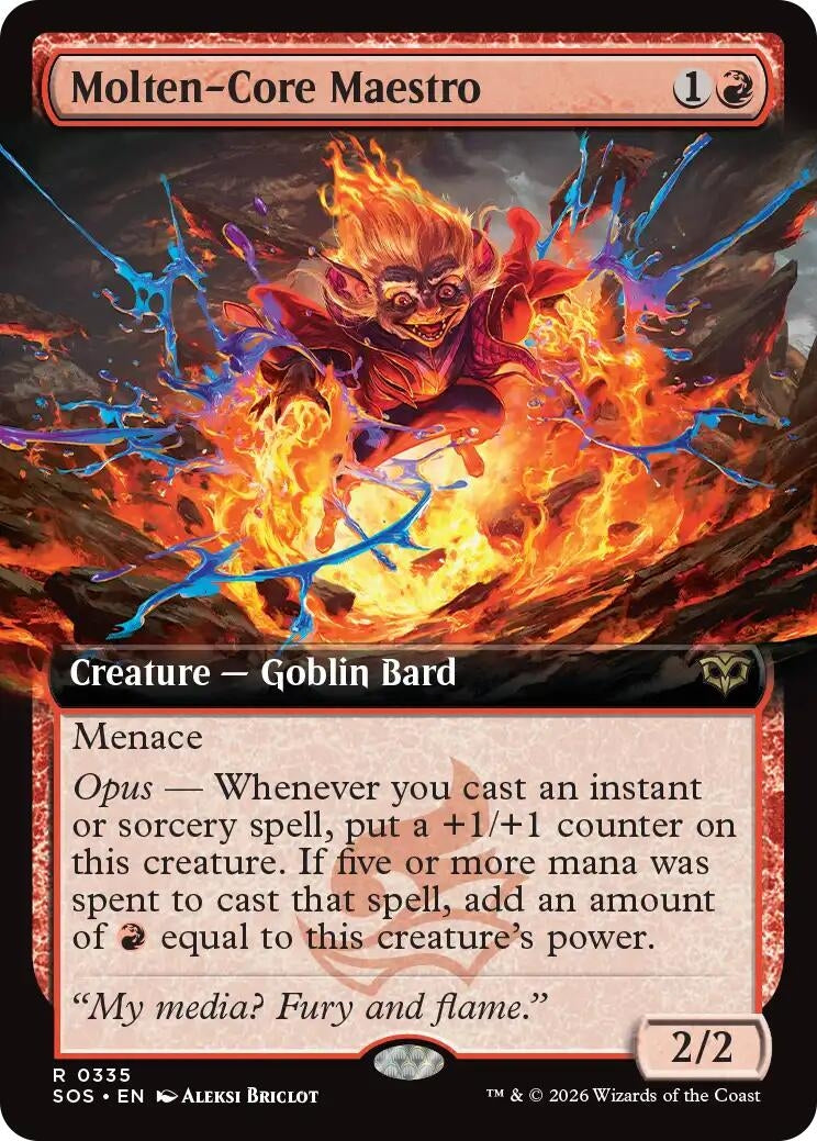 Image for Molten-Core Maestro (Extended Art) (335) (Secrets of Strixhaven) - Magic: The Gathering