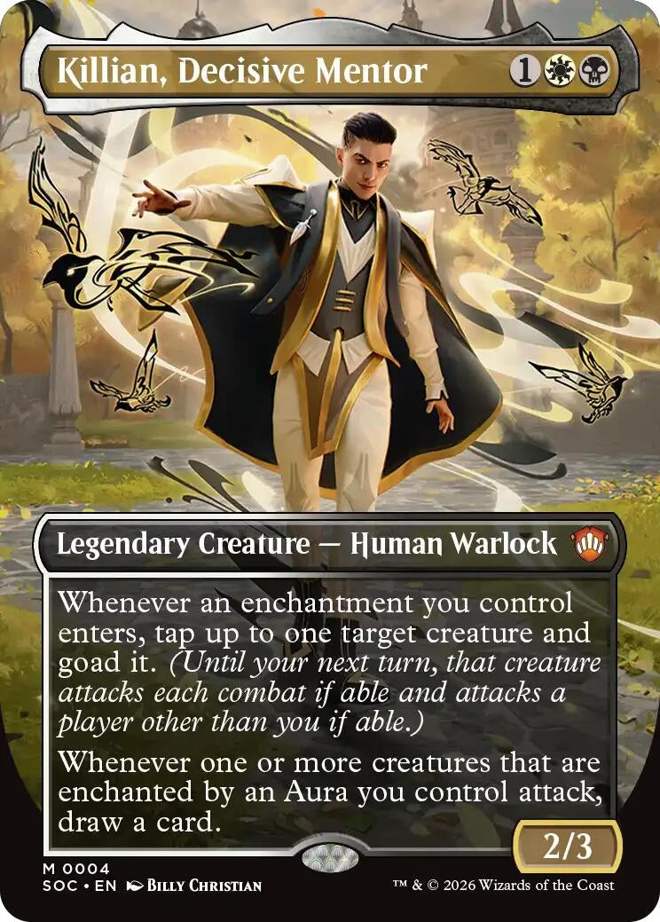 Image for Killian, Decisive Mentor (Borderless) (4) (Secrets of Strixhaven) - Magic: The Gathering