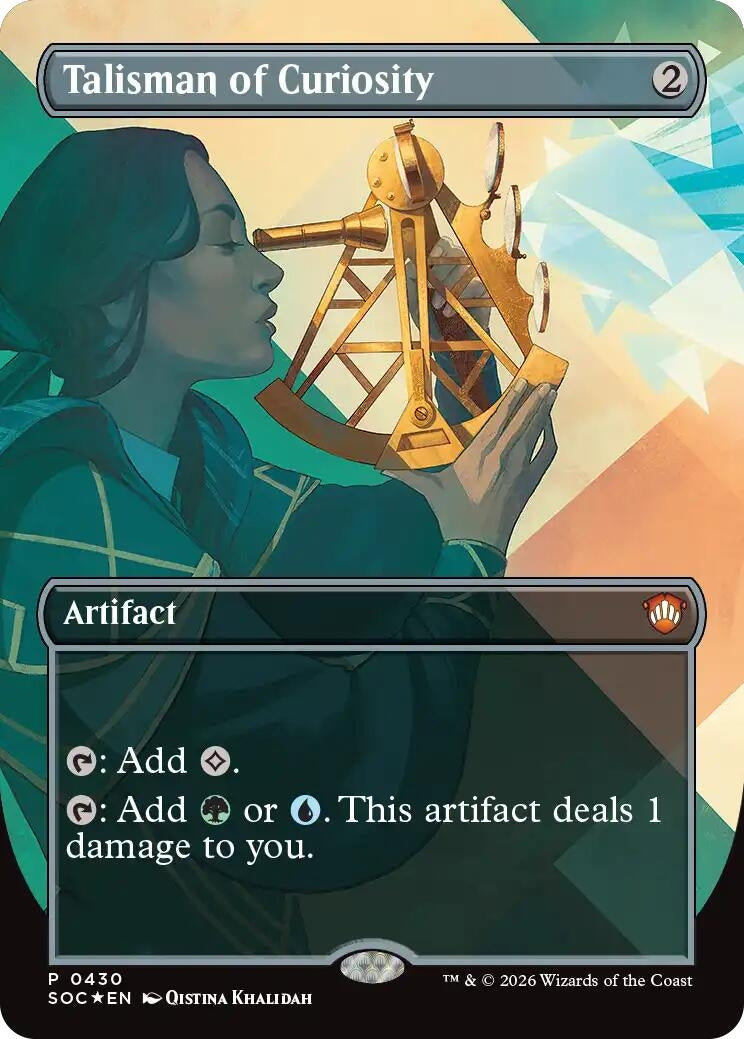 Image for Talisman of Curiosity (Borderless) (430) (Secrets of Strixhaven) - Magic: The Gathering