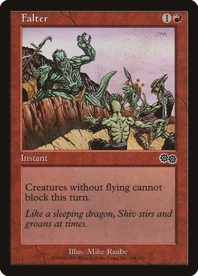 Image for Falter (184) (Urza's Saga) - Magic: The Gathering