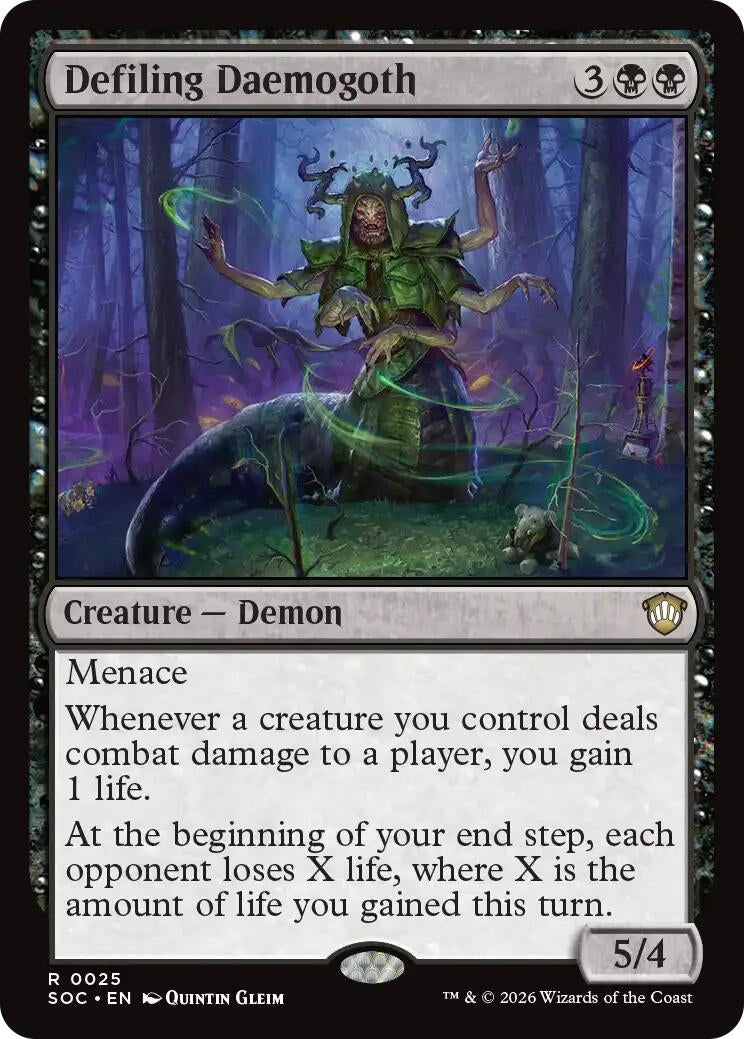 Image for Defiling Daemogoth (25) (Secrets of Strixhaven) - Magic: The Gathering