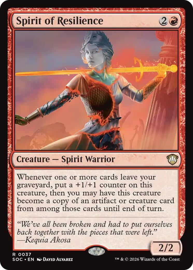 Image for Spirit of Resilience (37) (Secrets of Strixhaven) - Magic: The Gathering