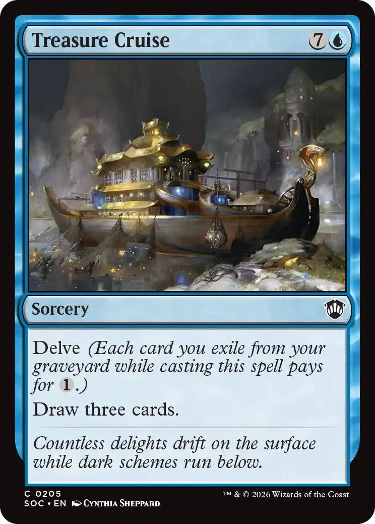 Image for Treasure Cruise (205) (Secrets of Strixhaven) - Magic: The Gathering
