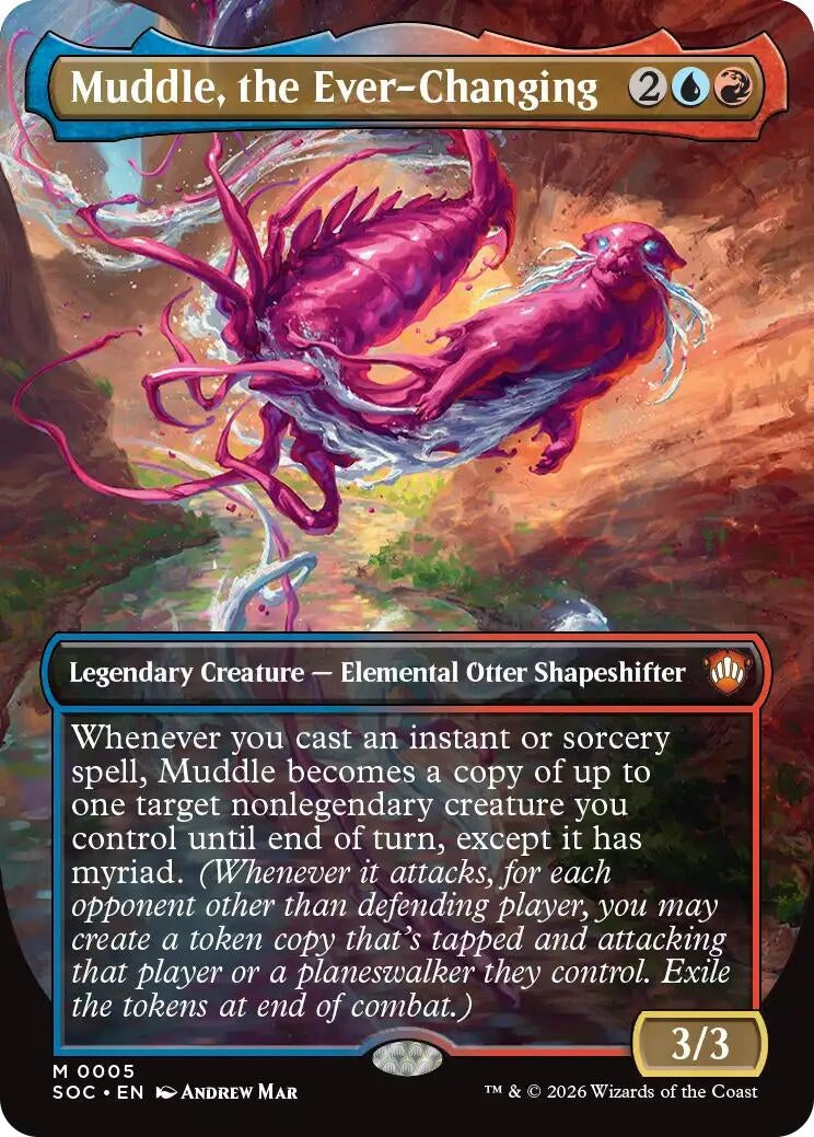 Image for Muddle, the Ever-Changing (Borderless) (5) (Secrets of Strixhaven) - Magic: The Gathering