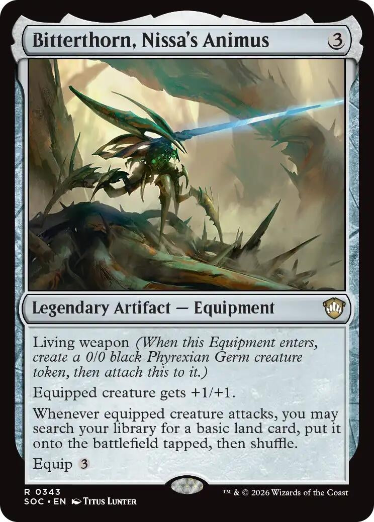 Image for Bitterthorn, Nissa's Animus (343) (Secrets of Strixhaven) - Magic: The Gathering
