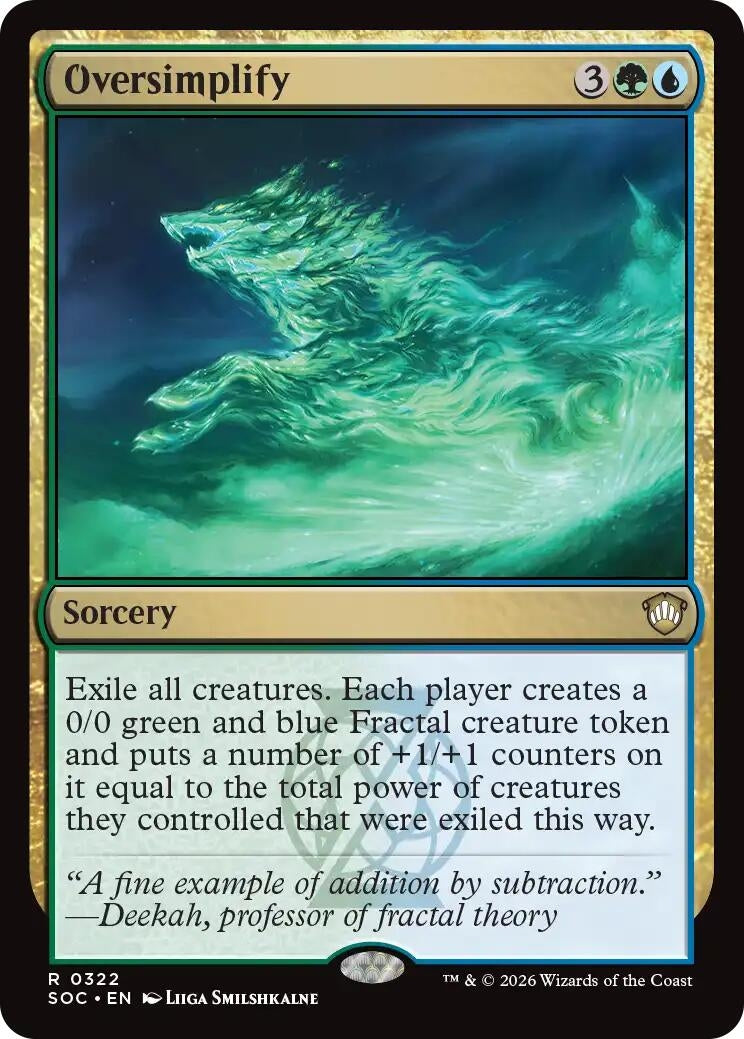 Image for Oversimplify (322) (Secrets of Strixhaven) - Magic: The Gathering