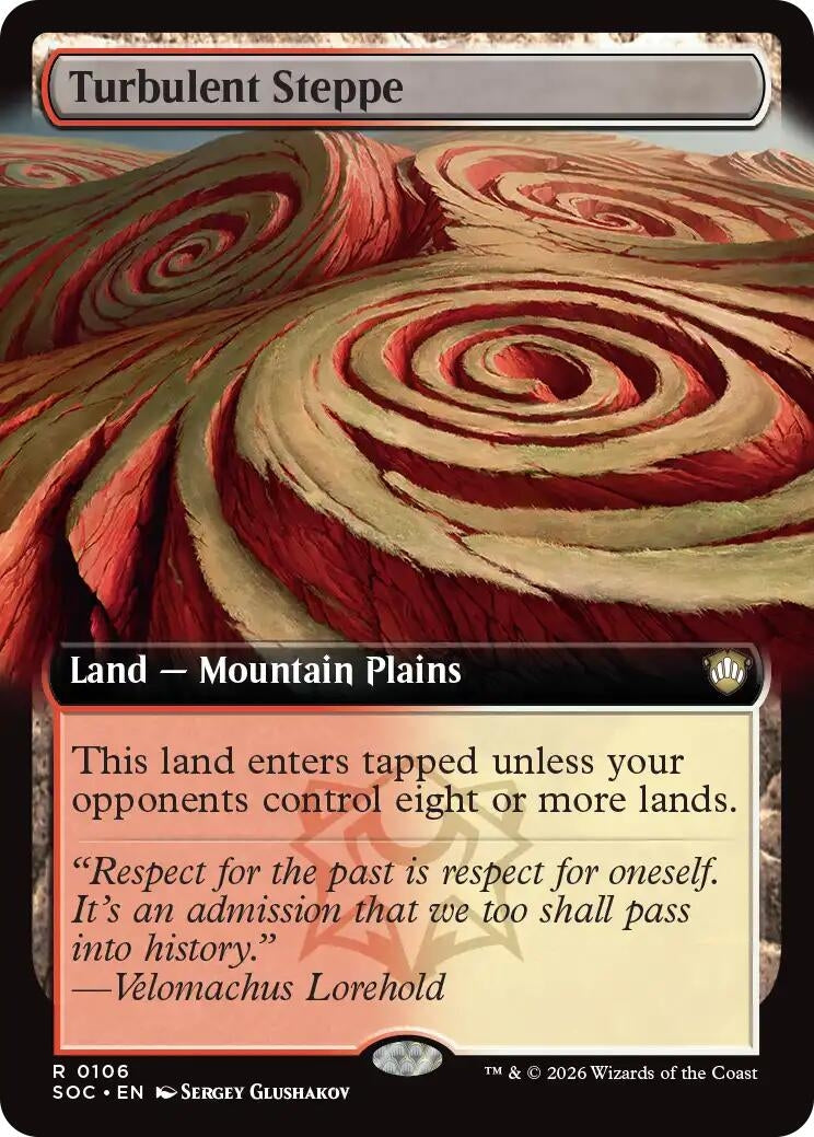 Image for Turbulent Steppe (Extended Art) (106) (Secrets of Strixhaven) - Magic: The Gathering