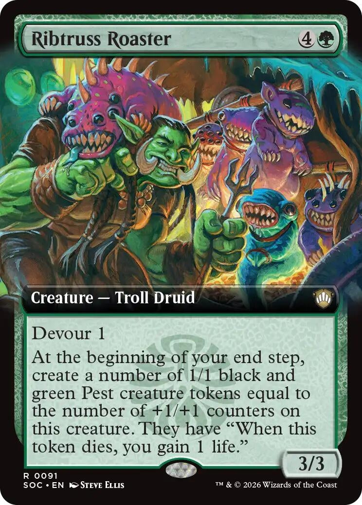Image for Ribtruss Roaster (Extended Art) (91) (Secrets of Strixhaven) - Magic: The Gathering