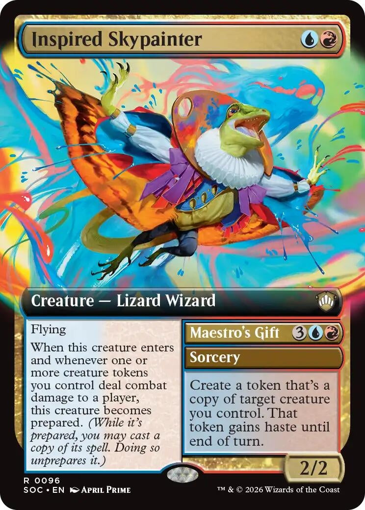 Image for Inspired Skypainter (Extended Art) (96) (Secrets of Strixhaven) - Magic: The Gathering