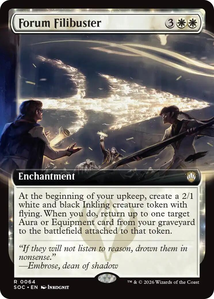 Image for Forum Filibuster (Extended Art) (64) (Secrets of Strixhaven) - Magic: The Gathering