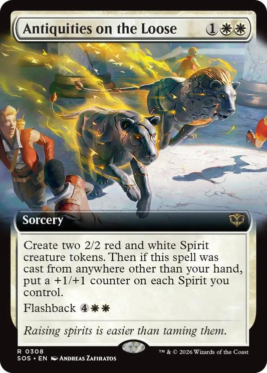 Antiquities on the Loose (Extended Art) (308) (Secrets of Strixhaven)