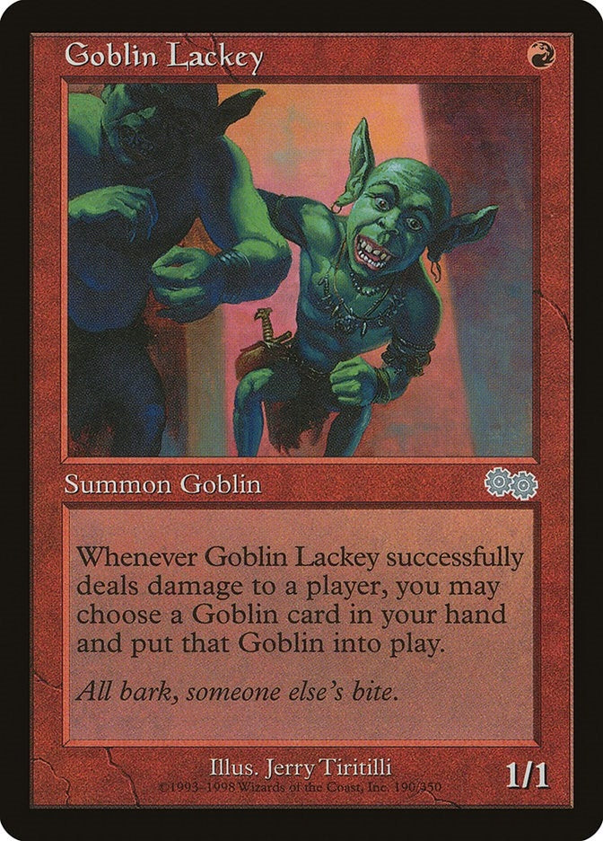 Image for Goblin Lackey (190) (Urza's Saga) - Magic: The Gathering