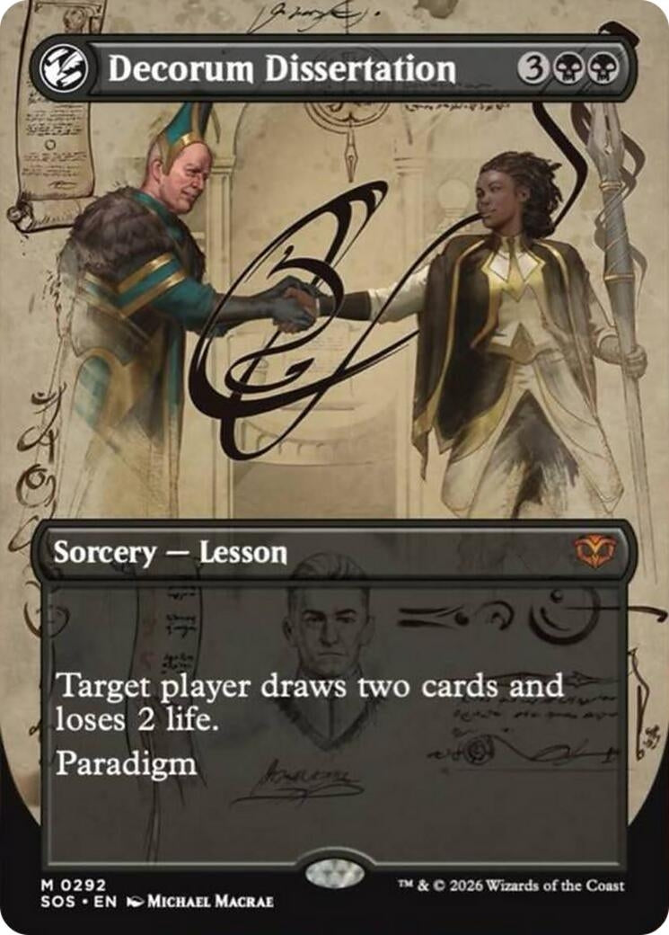 Image for Decorum Dissertation (Borderless) (292) (Secrets of Strixhaven) - Magic: The Gathering